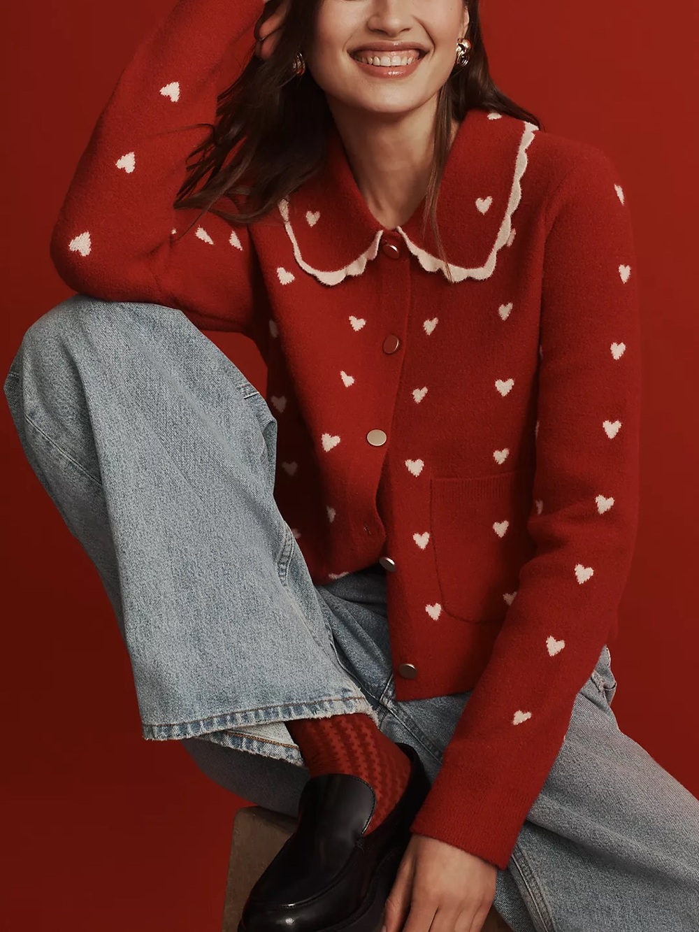 NVLT Heart Icon Knit Jacket